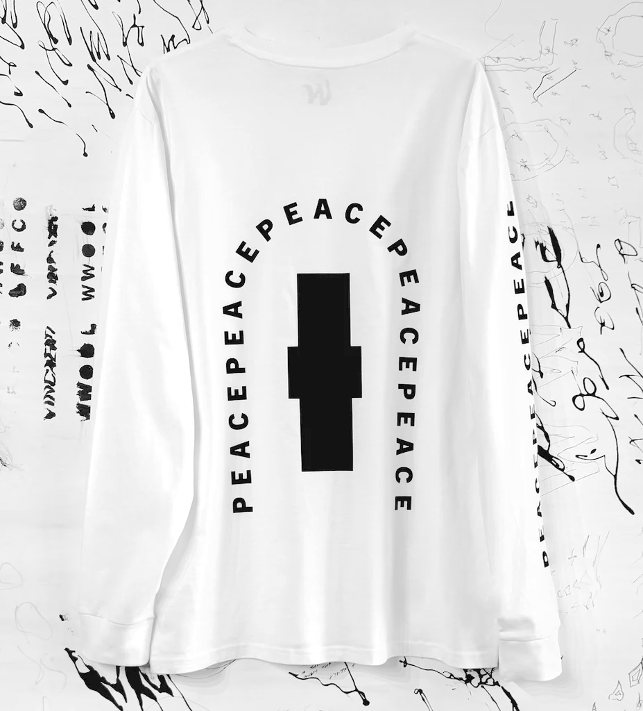 Peace ╳ Solar System | White Long Sleeve